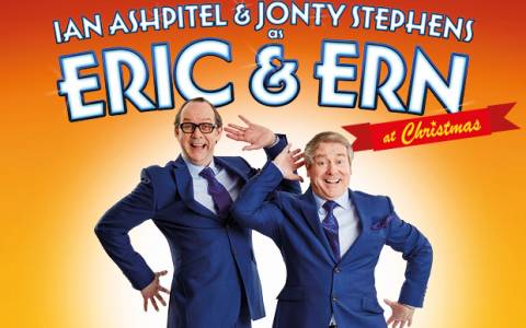 Ian Ashpitel & Jonty Stephens as Eric and Ern at Christmas