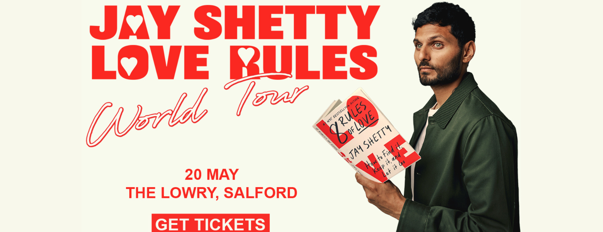 Jay Shetty World Tour Love Lives! What's On The Lowry